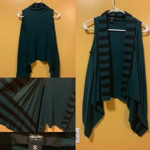 Teal and black cardigan